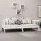 vidaXL - Bedbank - massief - grenenhout - wit - 90x200 - cm