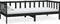 vidaXL - Bedbank - massief - grenenhout - zwart - 90x200 - cm
