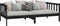 vidaXL - Bedbank - massief - grenenhout - zwart - 90x200 - cm