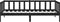 vidaXL - Bedbank - massief - grenenhout - zwart - 90x200 - cm