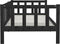 vidaXL - Bedbank - massief - grenenhout - zwart - 90x200 - cm