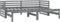 vidaXL - Bedbank - uitschuifbaar - massief - grenenhout - grijs - 2x(90x200) - cm