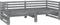 vidaXL - Bedbank - uitschuifbaar - massief - grenenhout - grijs - 2x(90x200) - cm