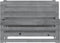 vidaXL - Bedbank - uitschuifbaar - massief - grenenhout - grijs - 2x(90x200) - cm