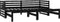 vidaXL - Bedbank - uitschuifbaar - massief - grenenhout - zwart - 2x(90x200) - cm