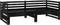 vidaXL - Bedbank - uitschuifbaar - massief - grenenhout - zwart - 2x(90x200) - cm