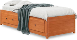 vidaXL - Bedbank - zonder - matras - wasbruin - 75x190 - cm - massief - grenenhout