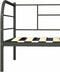vidaXL - Bedbankframe - metaal - grijs - 90x200 - cm