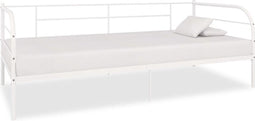 vidaXL - Bedbankframe - metaal - wit - 90x200 - cm