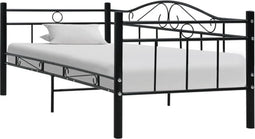 vidaXL - Bedbankframe - metaal - zwart - 90x200 - cm