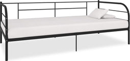 vidaXL - Bedbankframe - metaal - zwart - 90x200 - cm