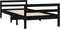 vidaXL - Bedframe - 75x190 - cm - massief - grenenhout - zwart