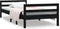 vidaXL - Bedframe - 75x190 - cm - massief - grenenhout - zwart