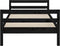 vidaXL - Bedframe - 90x190 - cm - massief - grenenhout - zwart