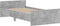vidaXL - Bedframe - bewerkt - hout - betongrijs - 100x200 - cm