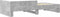 vidaXL - Bedframe - bewerkt - hout - betongrijs - 100x200 - cm