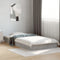 vidaXL - Bedframe - bewerkt - hout - betongrijs - 100x200 - cm