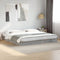 vidaXL - Bedframe - bewerkt - hout - betongrijs - 200x200 - cm