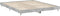 vidaXL - Bedframe - bewerkt - hout - betongrijs - 200x200 - cm