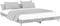 vidaXL - Bedframe - bewerkt - hout - betongrijs - 200x200 - cm