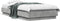vidaXL - Bedframe - bewerkt - hout - betongrijs - 75x190 - cm