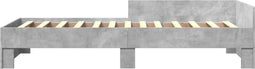 vidaXL - Bedframe - bewerkt - hout - betongrijs - 75x190 - cm