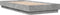 vidaXL - Bedframe - bewerkt - hout - betongrijs - 75x190 - cm