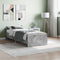 vidaXL - Bedframe - bewerkt - hout - betongrijs - 75x190 - cm