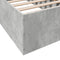 vidaXL - Bedframe - bewerkt - hout - betongrijs - 75x190 - cm