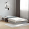 vidaXL - Bedframe - bewerkt - hout - betongrijs - 75x190 - cm