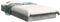 vidaXL - Bedframe - bewerkt - hout - betongrijs - 75x190 - cm