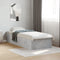 vidaXL - Bedframe - bewerkt - hout - betongrijs - 75x190 - cm