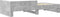 vidaXL - Bedframe - bewerkt - hout - betongrijs - 75x190 - cm