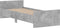 vidaXL - Bedframe - bewerkt - hout - betongrijs - 75x190 - cm
