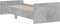 vidaXL - Bedframe - bewerkt - hout - betongrijs - 75x190 - cm