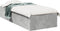 vidaXL - Bedframe - bewerkt - hout - betongrijs - 75x190 - cm