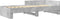vidaXL - Bedframe - bewerkt - hout - betongrijs - 90x190 - cm