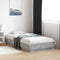 vidaXL - Bedframe - bewerkt - hout - betongrijs - 90x190 - cm