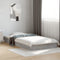 vidaXL - Bedframe - bewerkt - hout - betongrijs - 90x190 - cm