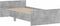 vidaXL - Bedframe - bewerkt - hout - betongrijs - 90x190 - cm