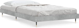vidaXL - Bedframe - bewerkt - hout - betongrijs - 90x200 - cm