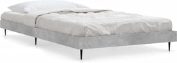 vidaXL - Bedframe - bewerkt - hout - betongrijs - 90x200 - cm