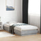 vidaXL - Bedframe - bewerkt - hout - betongrijs - 90x200 - cm