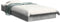 vidaXL - Bedframe - bewerkt - hout - betongrijs - 90x200 - cm