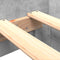 vidaXL - Bedframe - bewerkt - hout - betongrijs - 90x200 - cm