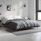 vidaXL - Bedframe - bewerkt - hout - bruin - eikenkleur - 135x190 - cm