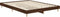 vidaXL - Bedframe - bewerkt - hout - bruin - eikenkleur - 135x190 - cm