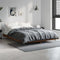 vidaXL - Bedframe - bewerkt - hout - bruin - eikenkleur - 135x190 - cm
