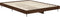 vidaXL - Bedframe - bewerkt - hout - bruin - eikenkleur - 135x190 - cm