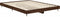 vidaXL - Bedframe - bewerkt - hout - bruin - eikenkleur - 135x190 - cm